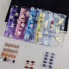 A7 Daisy Loose-Leaf Binder Cover, Detachable 3D Crystal Bubble Sticker Album, Sticker Book With Peelable Sticker Pages, Transparent Card Holder, 160 Pockets Refill Pages, DIY Memo Notebook, Stationery Storage Box, Essential For Back To School, New Year, Valentine's Day, Office Supply Season, Suitable As Gift - Multicolor - View 1