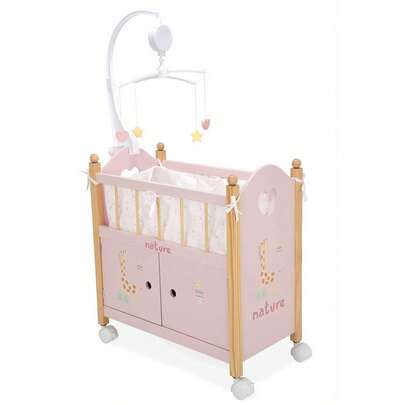 Muñecas Arias Natuur wieg/kledingkast 50,50 x 27 x 54 cm met draaiplateau ✅ Levering binnen 24/48 uur naar Spanje (vasteland) - Poppenaccessoires - Arias Dolls - Ref. 21586