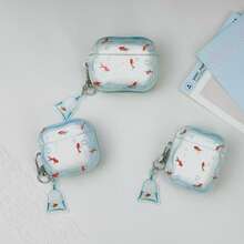 Lucky Koi Fish Earphone Case, With Pendant, Compatible With Apple 1/2/3/4/Pro/Pro2/Pro3 Protective Case, Slim-Fit Earphone Cover, Anti-Drop Earphone Protective Case - Clear - View 3