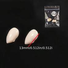 2pcs Vampire Teeth - Ideal For Halloween Party Cosplay And Vampire Accessories. Also Suitable For Christmas, New Year And Back To School Roleplay. - Multicolor - View 10
