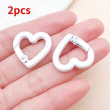 2pcs 21x22mm Mixed Heart Shaped Metal Findings DIY Bracelet Necklace Earring Components For Crafts Jewelry Making Supplies - Multicolor - View 25