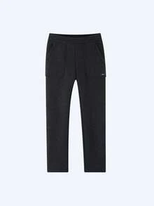 Annil Pantalones de forro polar grueso para niñas, esenciales para el uniforme escolar, elásticos y ajustados - Pantalones de tiburón - Negro oscuro y gris - Ver 5