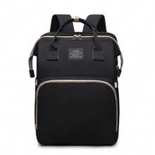Diaper Bags With Changing Station,900D Oxford Waterproof Diaper Bag Backpack For Moms Dads With USB Charging Port,Large Capacity  Essentials(Ungrade Black) - 黑色 - 查看 10