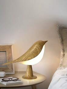 Luz nocturna en forma de urraca y pájaro, talla L, diseño creativo, adecuada para dormitorio, habitación, escritorio, sala de estar, estudio, regalo, luz decorativa novedosa, decoración de mesita de noche, regulador táctil de 3 temperaturas de color, luz ambiental nocturna - Luz nocturna de pájaro - Ver 3