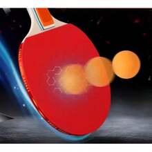 2pcs Table Tennis Rackets + Net + Stand Combo Set - Multicolor - View 4