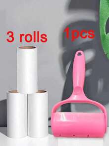 1/3/5片装绒毛滚筒替换装粘毛刷滚筒替换纸，用于去除毛衣灰尘 - 多色 - 查看 10