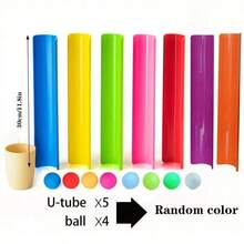 1 Set Colorful U-Shaped Groove Energy Transfer Team Building Game - Interactive Outdoor Expansion Training Props, Multi-Person Fun Sports Competition Equipment, Helpful For Improving Team Cohesion, Collaboration Ability, Team Spirit And Outdoor Activity Capability - Multicolor - View 13