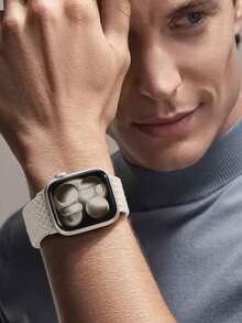 Braided Stretchy Solo Loop Compatible With Apple Watch Band Ultra 49mm 45mm 44mm 46mm 42mm 41mm 40mm 38mm Men Women, Soft Nylon Elastic Braided Wristbands Bands Strap Replacement Compatible With IWatch Ultra 2 3, Series 11/10/9/8/7/6/5/4/3/2/1 SE As A Gift For Students Returning To School - Beige - View 9