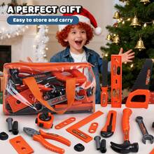 Kids Pretend Play Tool Box Set With Screwdriver, Realistic Toy Tools For Boys And Girls, Interactive Home Playset, Birthday/Christmas/New Year Gift - Simulation Toolkit - View 7