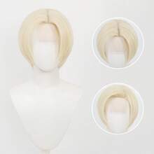 Black Wig, 12 Inch Synthetic Lace Front Wigs, Ready To Wear Pre-Toned Straight Hair Wig Midle Part Blonde Wigs Beginner Friendly Suitable For Daily Party Wear Synthetic Heat-Resistant Long Straight Wig - Multicolor - View 22