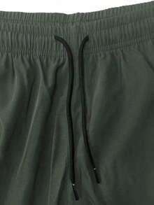 Men's Sports Pants, Running & Fitness Shorts, Multi-Pocket Casual Cargo Pants, Straight Leg Drawstring, Spring/Summer - Green - View 6