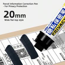 1支宽头速干修正液/笔，适用于快递标签、热敏纸，速干修正液可用于遮盖个人信息和送货地址。 - 黑色 - 查看 8