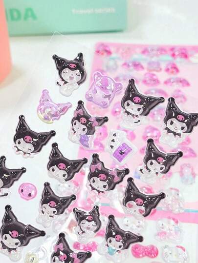 3D发光浮雕旋律星猫贴纸，无需电源，是节日、生日、派对、圣诞节、复活节的完美礼物