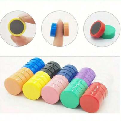 36/40-Pack LOVGEKOE Office Whiteboard Round Magnetic Buckle, Colorful, Strong-Adhesive, Plastic, With Strong Note And Photo Decoration, For Home And Office,With Storage Box
