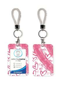 1个ABS材质爱心兔子草莓图案时尚钥匙扣吊坠，包包挂饰，学生巴士挂件 - 彩色 - 查看 6