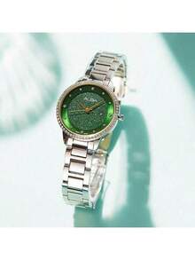 Seiko 精工 ALBA 闪亮绿色表盘水晶表圈不锈钢石英女表优雅正装表情人节礼物 AH7W27X1 - AH7W27X1 - 查看 7