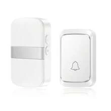 无线门铃，有效范围1000英尺，铃声响亮，5级音量可调，60种铃声可选，LED闪光门铃，安装简便，接收器电池需另购 - 彩色 - 查看 10