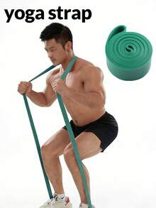 Banda de resistencia de TPE, Cinturón elástico, Cinturón de tensión, Tensor de silicona, Anillo elástico, Cinturón de fitness para ejercicios de tracción, levantamiento de pesas, yoga - Verde - Ver 1