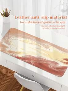 1 件装，大理石纹 PU 皮革鼠标垫，2 毫米厚，小型办公桌面垫，适合学生/游戏玩家/笔记本电脑用户，防水防滑。 - 紅色 - 查看 9