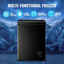 WANAI 3.5 CU.FT. Chest Freezer With Removable Basket And Bottom Defrost, Water Drain Freestanding Top Open Door, Deep MINI Freezer With Adjustable 7 Themostat For Home/Apartment - US B Type Plug(110-127V) - View 7