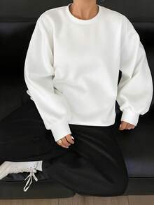 Speed mate 2 pezzi Set sportivo da donna, felpa girocollo e pantaloni sportivi casual, primavera/estate - nero - Visualizzare 3