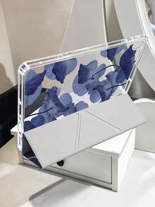 Water Lily Ink Painting Tablet Case Compatible With IPad Air 11-Inch M3 2025 / M2 2024, IPad Air 5th Generation 2022 , IPad (A16) 11 Inch 11th Generation 2025,Compatible With Samsung Galaxy Tab,Kindle Paperwhite 12th Gen 2024, Clear Back ,Fashion Pattern Protective Case,Automatic Sleep And Wake-Up Function, Airbag Protection, Suitable For Gifts And Office Use - Multicolor - View 6