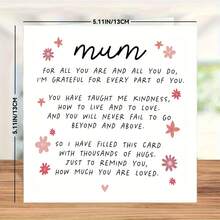 1PC Poem Mothers Day Card From Daughter, Cute Mother Day Card Mum, Happy Mothers Day Cards, Mothers Day Gift - Sets - View 4