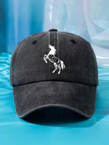 Șapcă de baseball personalizată pentru femei, cu imprimeu de cai și stele negre, mărime reglabilă, casual, la modă, stil învechit, potrivită pentru asortare zilnică, călătorii, plajă, petrecere, pescuit, cadou - Calul Lunii Stelare - Vizualizare 17