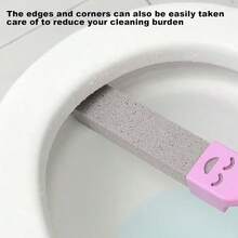 Toilet Bowl Pumice Stone With Handle - Stain And Limescale Remover | Pumice Cleaning Stick For Rust, Hard Water Rings, Tiles, Grills, Sink, And Bathtub Surfaces In Bathroom Or Kitchen Use - 粉紅色的 - 查看 4