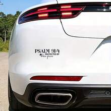 Christian Faith Psalm 91 4 Bible Cross Design Die-Cut Waterproof Vinyl Sticker For Hard Hat Laptop Water Bottle Phone Case Cars - A - View 2