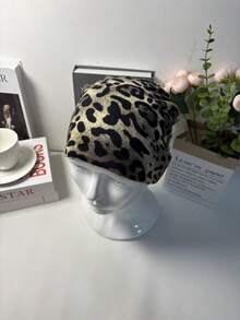 1件豹纹双面帽/围脖，保暖舒适，适合寒冷冬季穿着，也适合日常外出。 - 彩色 - 查看 14