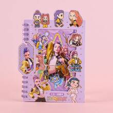 Mattel K-POP Witch Hunting Girl Group 3-In-1 Spiral Notebook, Anime/Internet Celebrity Popular Cartoon Cute Rumi Zoe PET Sticker - Multicolor - View 5
