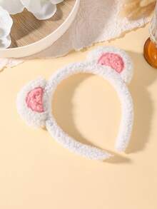 1pc Cute Party Headband With Elegant Plush Bear Ears - Multicolor - View 13
