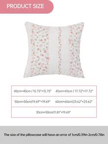 1 vỏ gối trang trí in họa tiết hoa, mềm mại và thoải mái, kiểu đóng mở dạng phong bì, phù hợp trang trí nhà cửa, ghế sofa, phòng ngủ, ký túc xá, có thể giặt máy (không bao gồm ruột gối) - Nhiều màu - Xem 3