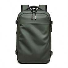 Mochila de viaje con compresión al vacío, mochila para portátil de 17 pulgadas con gran capacidad, mochila para senderismo y negocios - Verde militar - Ver 1