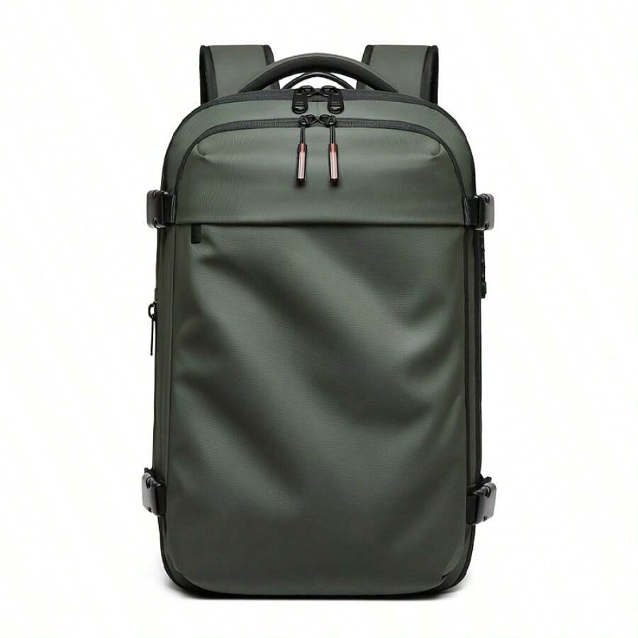 Mochila de viaje con compresión al vacío, mochila para portátil de 17 pulgadas con gran capacidad, mochila para senderismo y negocios - Verde militar - Ver 1