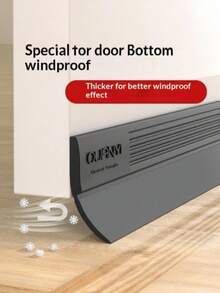 Thickened Windproof Door Sealing Strip - Upgraded Waterproof Adhesive Backing, Strong Adhesiveness, Durable PVC Material, Providing Sealing Performance. Features Sound Insulation, Blackout, Insect-Proof And Dust-Proof. Suitable For Glass Doors, Security Doors, Wooden Doors. - Upgraded Version (thickened and Reinforced) - View 2