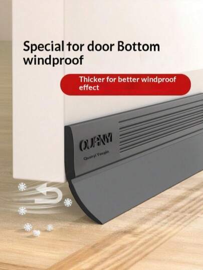 Tira de sellado de puerta a prueba de viento con refuerzo - Respaldo adhesivo impermeable mejorado, adhesividad fuerte, material de PVC duradero, que proporciona un rendimiento de sellado. Características de aislamiento acústico, oscurecimiento, a prueba de insectos y a prueba de polvo. Adecuado para puertas de vidrio, puertas de , puertas de madera.