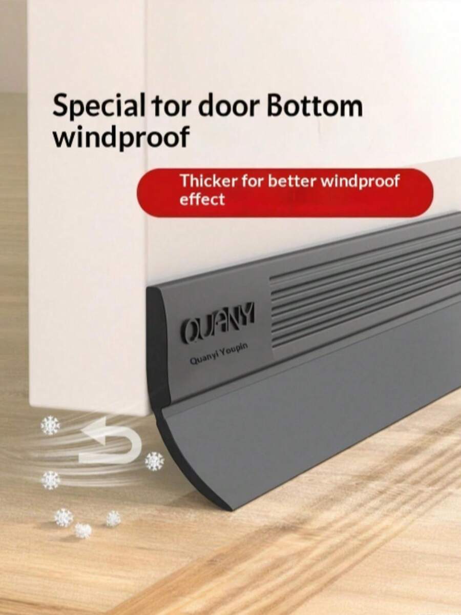 Thickened Windproof Door Sealing Strip - Upgraded Waterproof Adhesive Backing, Strong Adhesiveness, Durable PVC Material, Providing Sealing Performance. Features Sound Insulation, Blackout, Insect-Proof And Dust-Proof. Suitable For Glass Doors, Security Doors, Wooden Doors.