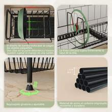 zxxNETEL Organizador Bao Fadero Estante de Cocina Expande de 2 Nive con 2 cestas mlicas 1 Organizador de Tapas de Ollas 7 Compartimentos Austab Adecuado para cocinas An 69.3-81 organizador de cocina - 4 Panelesorganizador de ollas y sartenes - Ver 3