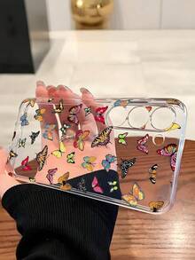 1pc Graceful Butterfly Soft Phone Case, Compatible With Huawei Honor, Redmi, MOTO, Galaxy A04e/12/A13/A14/A34/A50/A52/A53/A54/S21/S22/S23/S24/S25/S25Ultra/S25FE/S26/S26 PLUS/S26 ULTRA/S26 EDGE, 6A/7A/8A, 12T/13T/15T/15T Pro - Clear - View 4