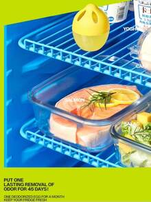 3/4/6/8pcs Deodorizing & Freshening Preservative, Containing Lemon Essential Oil And Limonene. Decompose Or Neutralize Decaying Substances, Effectively Reduce Odor In Sealed Furniture And Appliances (E.G. Refrigerator, Freezer, Etc.). Egg-Shaped Design, Easy To Place. - Lemon Flavor - View 7
