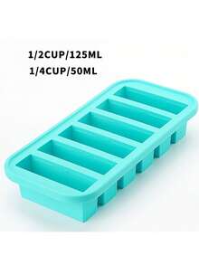 With Lid Silicone Freezing Mold Food Storage Box, Extra Large Silicone Ice Cube Tray, Food Preservation Box - Cadet Blue - View 6