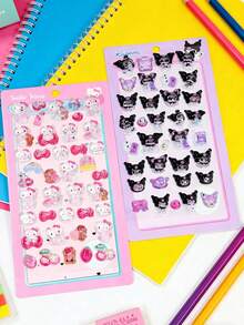 3D Luminous Embossed Melody Star Cat Stickers, No Power Needed, Perfect Gift For Holidays, Birthdays, Parties, Christmas, Easter - Multicolor - View 6