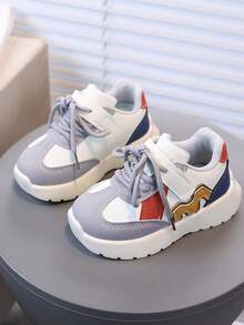 1 Pair Children's Sports Shoes, Boys/Girls Autumn/Spring Sneakers - Grey - View 4