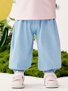 mini bala Quần dài mềm mại, thoáng mát, nhanh khô cho bé gái, thích hợp mặc mùa hè. - màu xanh băng - Xem 2