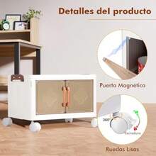 carrito organizador4 Niveles Cajas de AlmacenamientoContenedores de Organizador Plegable de Plástico con Tapas Y Ruedas Carrito Organizador de Para la Sala el Baño y la Cocina - Transparente - Ver 4