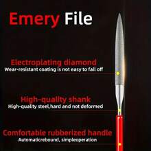 10pcs Diamond Assorted Rasp Set, 3x140mm Mini Assorted Rasp Kit, Suitable For Stone/Glass/Metal Carving Craft Manual Tool Rasp Set - One Size Fits All - View 2