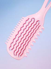 1pc Large Curling Hair Brush - Suitable For Curly Hair, Unisex, Flexible And Easy To Comb - For Dry And Wet Hair, Perfect For Curly Hairstyles, Separates Curls, Adds Volume - Anti-Static, Heat-Resistant Styling Tool - Multicolor - View 3