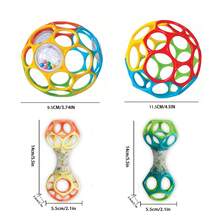 Best Newborn Gift: Soft Grip Ball Rattle - Sensory Development Toy, Enhances Hand Grasping Ability - Multicolor - View 3